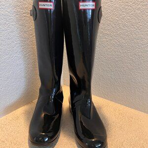 Hunter Rain Boots - Black Gloss